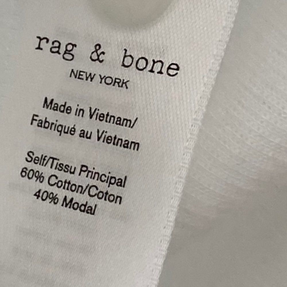 Rag & Bone Basic White Front Button Top In Size Xs - image 6